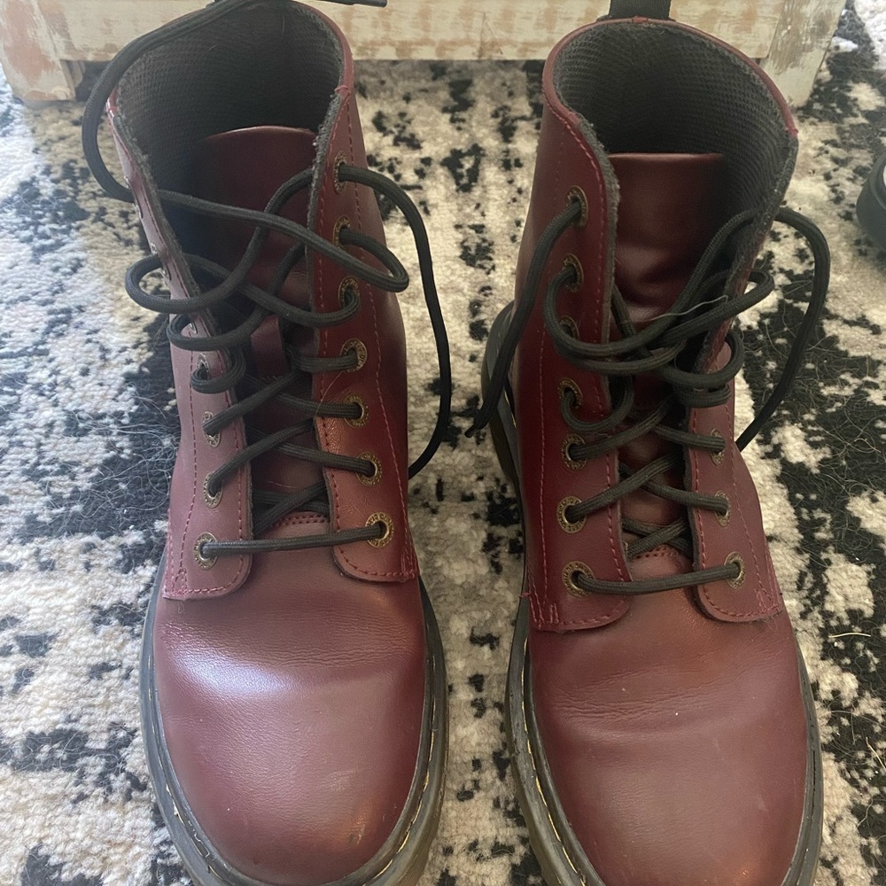 Maroon dr martens